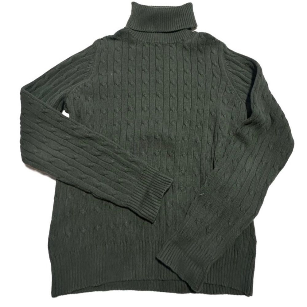 St johns, bay army, green cord, turtleneck, size large